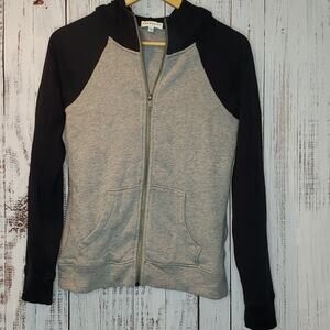 EUC Community brand 2 tone sweatshirt Full Zip Hoodie, Side Pockets Size Small